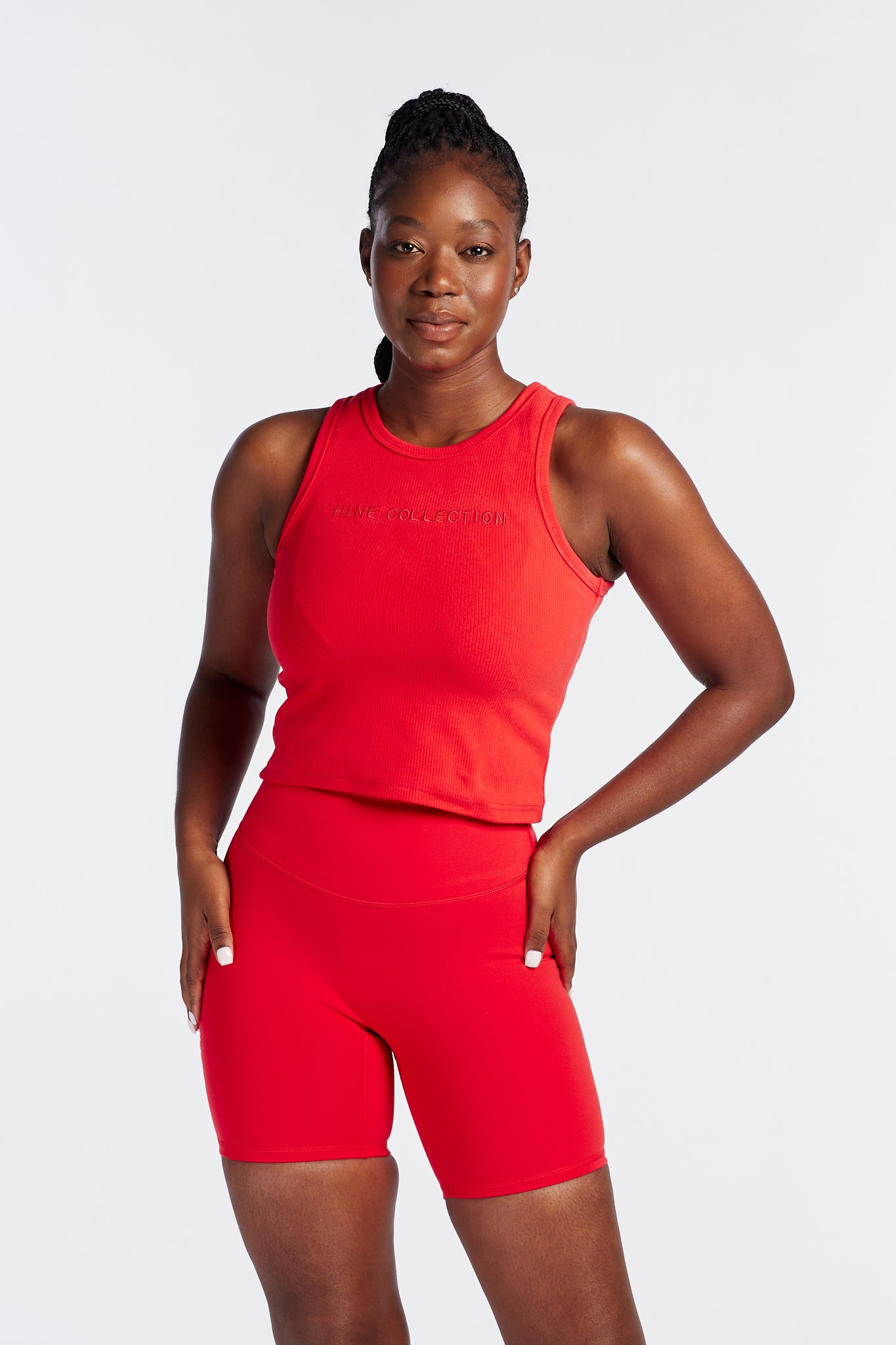 SUMMER SIGNATURE CROP TANK HIBISCUS