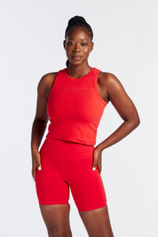 SUMMER SIGNATURE CROP TANK HIBISCUS