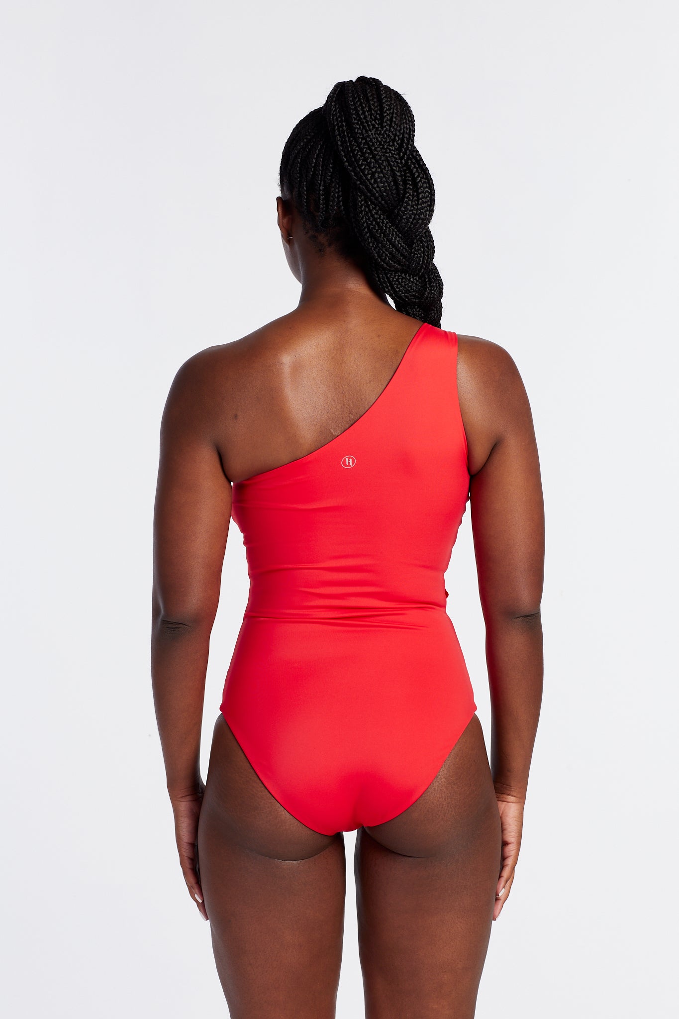 HINE RAUMATI OFF THE SHOULDER SWIMSUIT HIBISCUS