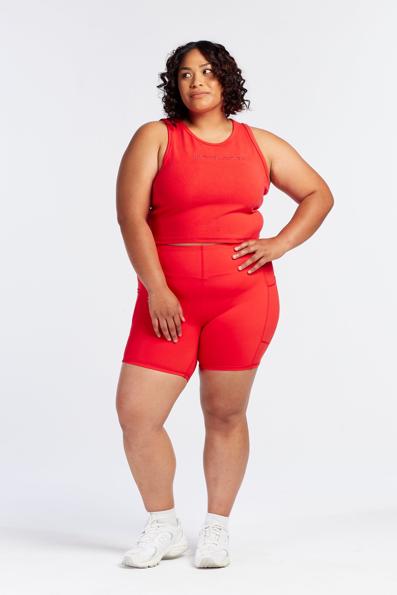 SUMMER SIGNATURE CROP TANK HIBISCUS