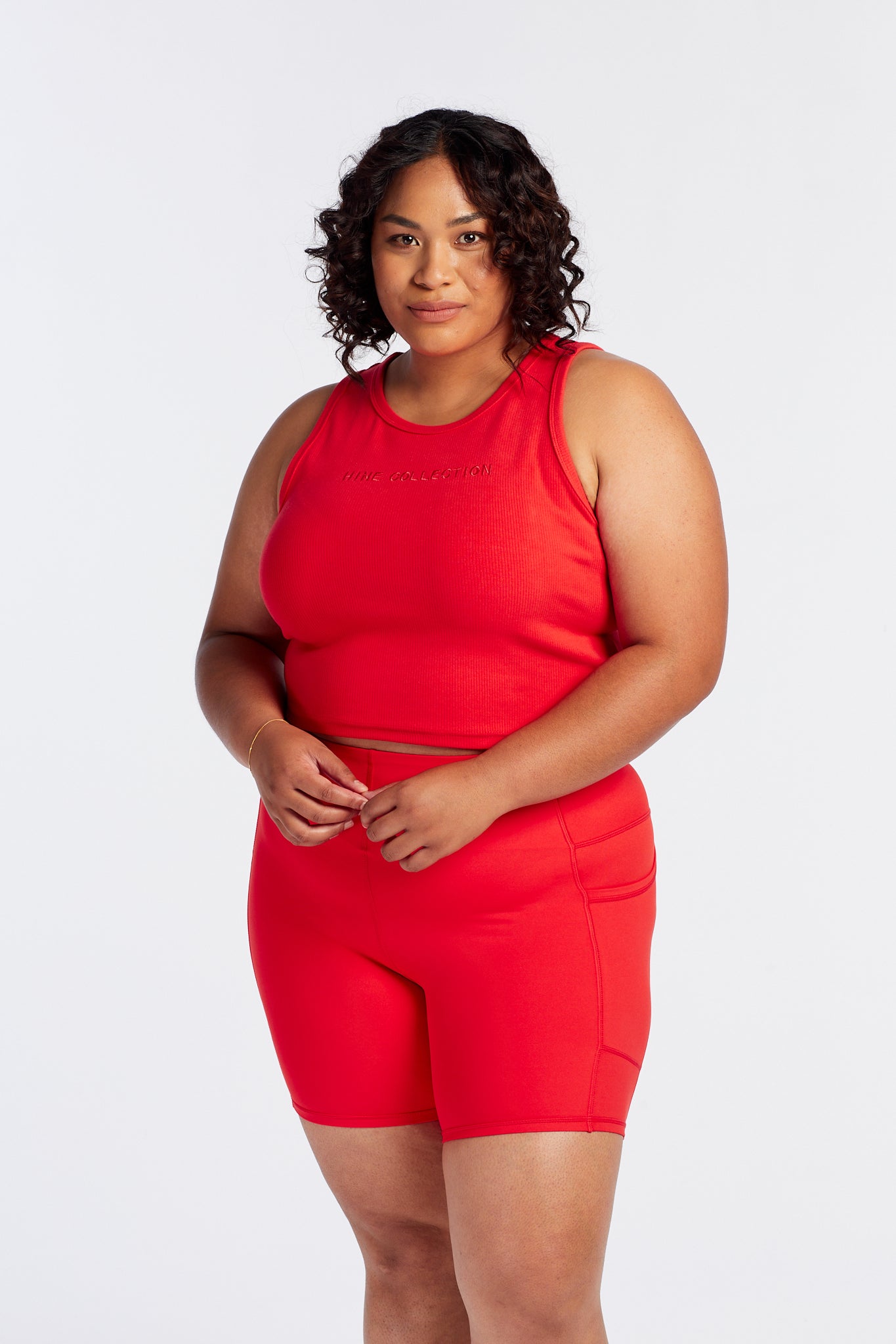 SUMMER SIGNATURE CROP TANK HIBISCUS