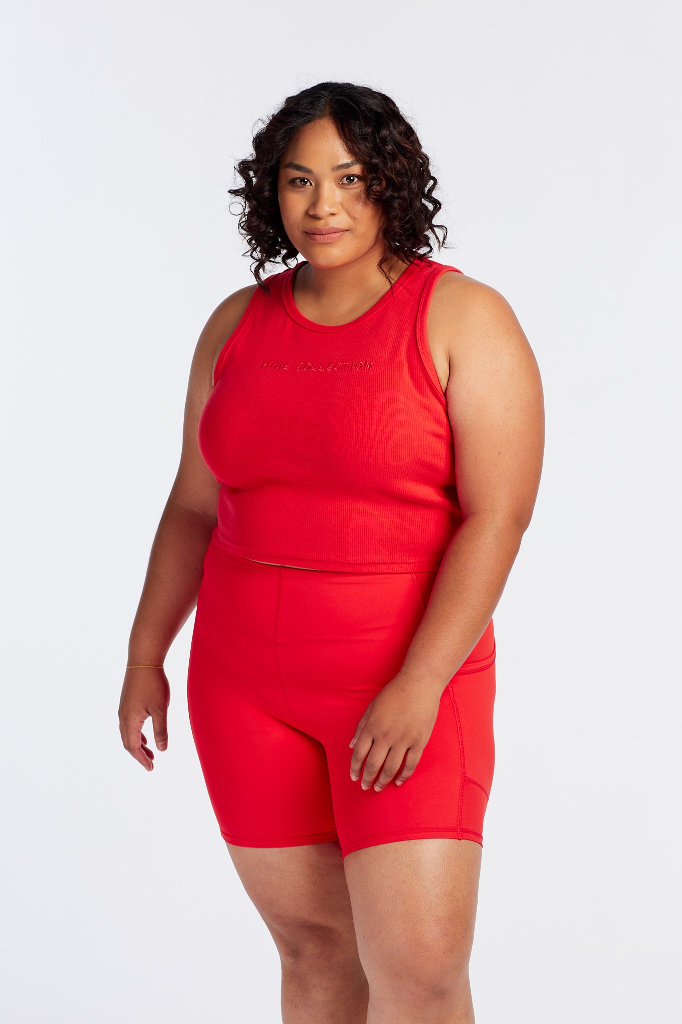 SUMMER SIGNATURE CROP TANK HIBISCUS