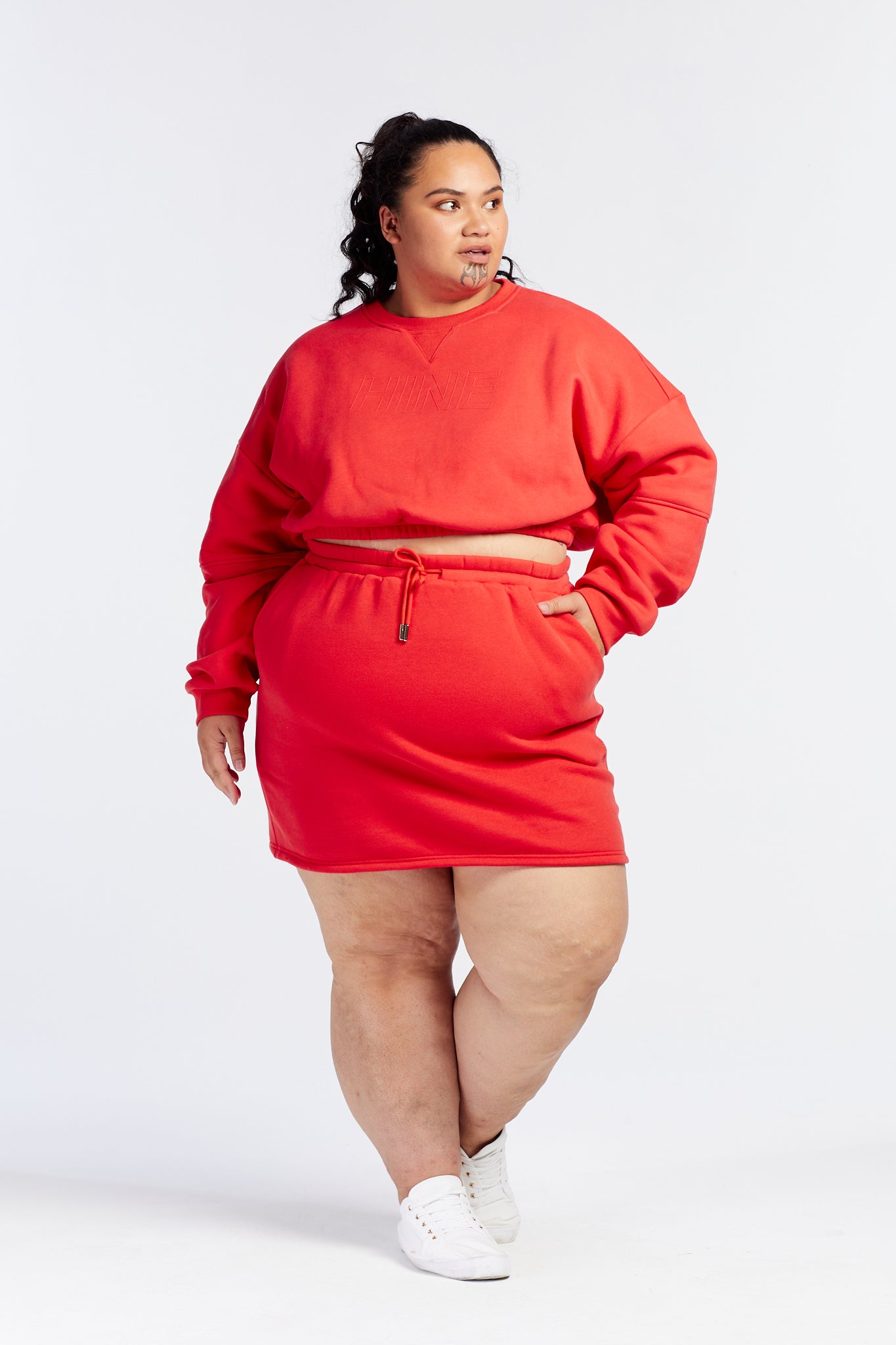 SUMMER LEISURE CROP CREW HIBISCUS