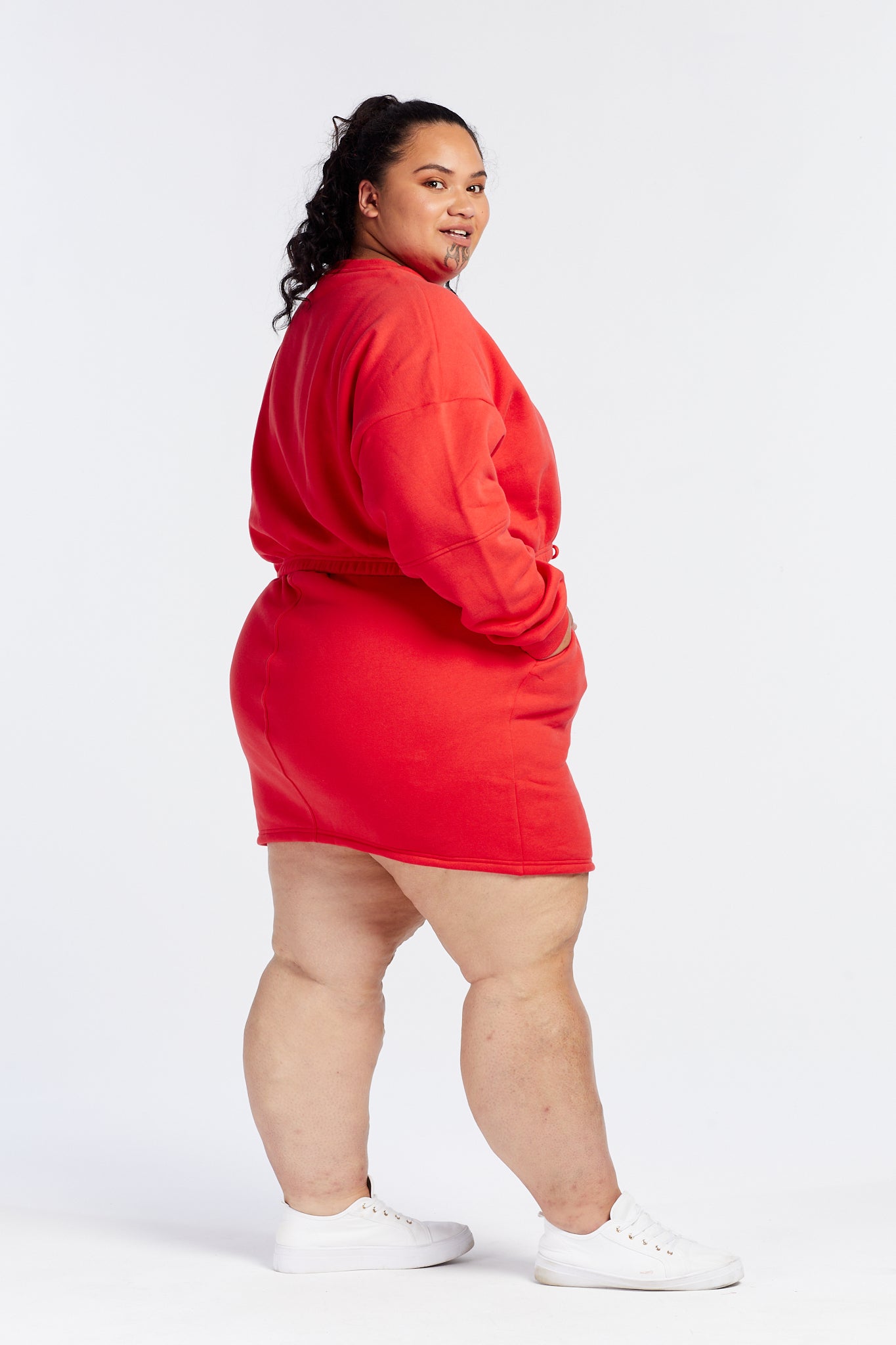 SUMMER LEISURE CROP CREW HIBISCUS