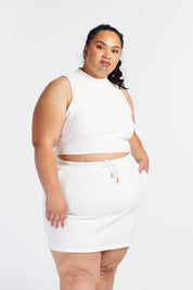 SUMMER HIGH NECK CROP PEARL