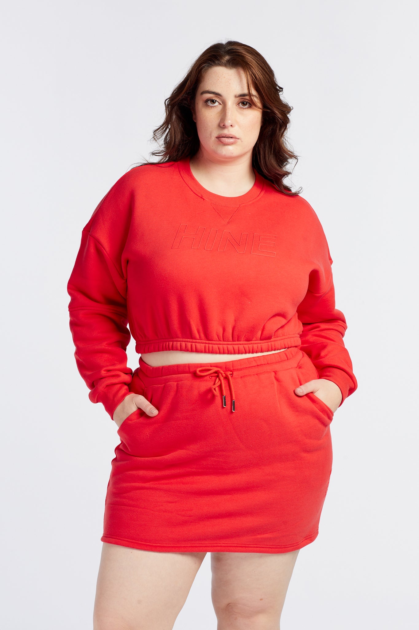 SUMMER LEISURE CROP CREW HIBISCUS