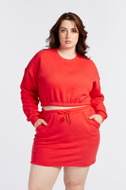 SUMMER LEISURE CROP CREW HIBISCUS