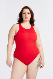 SUMMER SLEEK BODYSUIT HIBISCUS