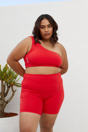 SUMMER LUXE OFF THE SHOULDER BRA HIBISCUS