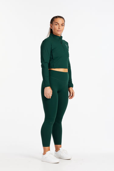 HYBRID CROP LONG SLEEVE PINE