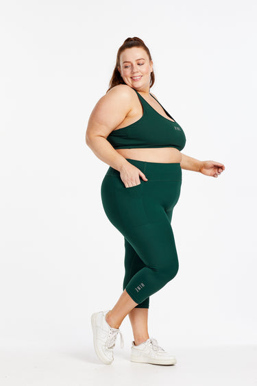 HYBRID 3/4 LEGGINGS PINE