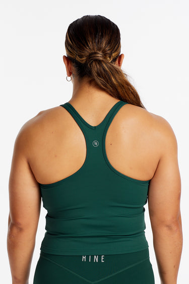 PERFORMANCE RACERBACK CROP SINGLET PINE