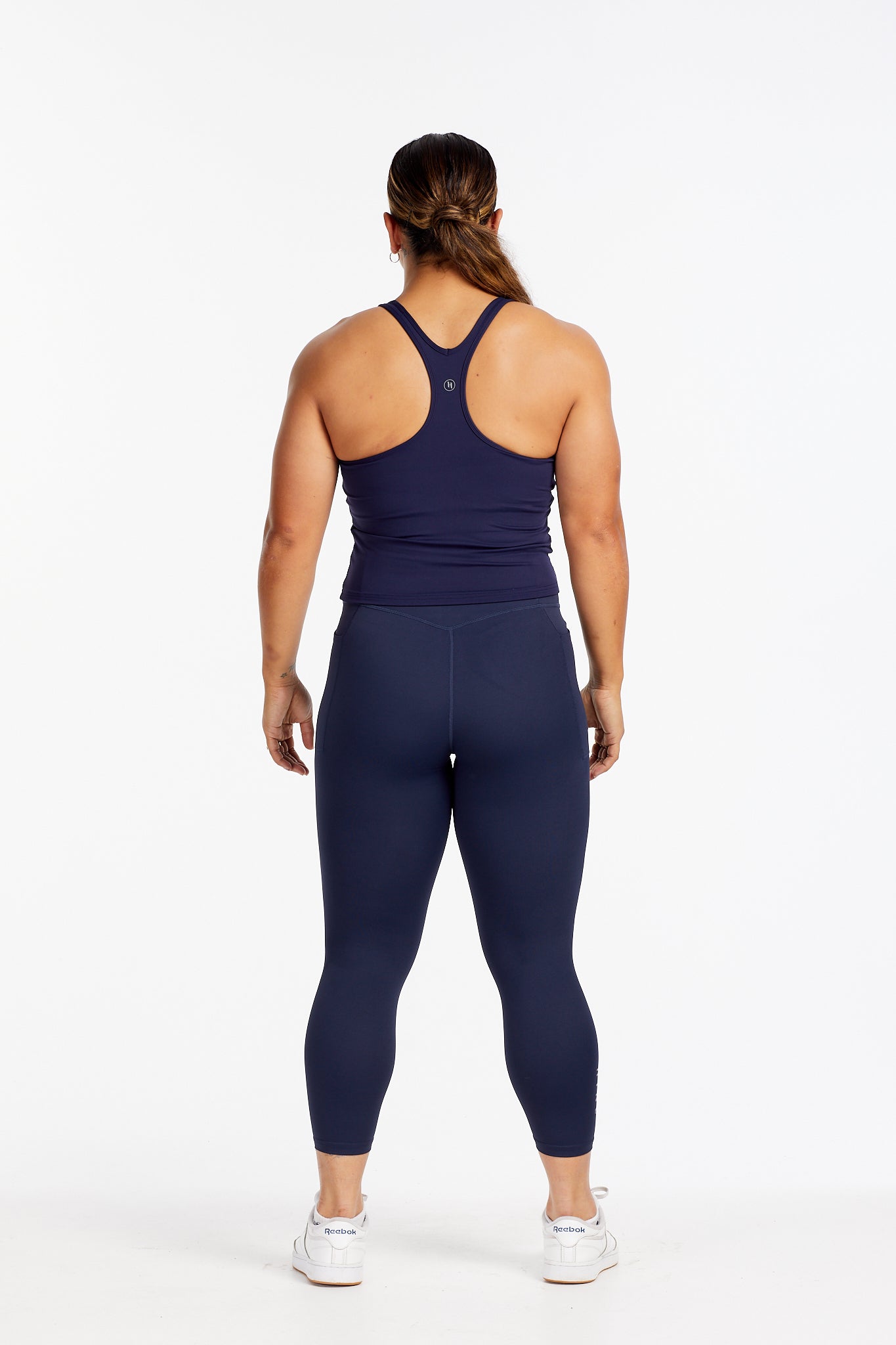 HYBRID 7/8 LEGGINGS NAVY – HINE COLLECTION - Main Image
