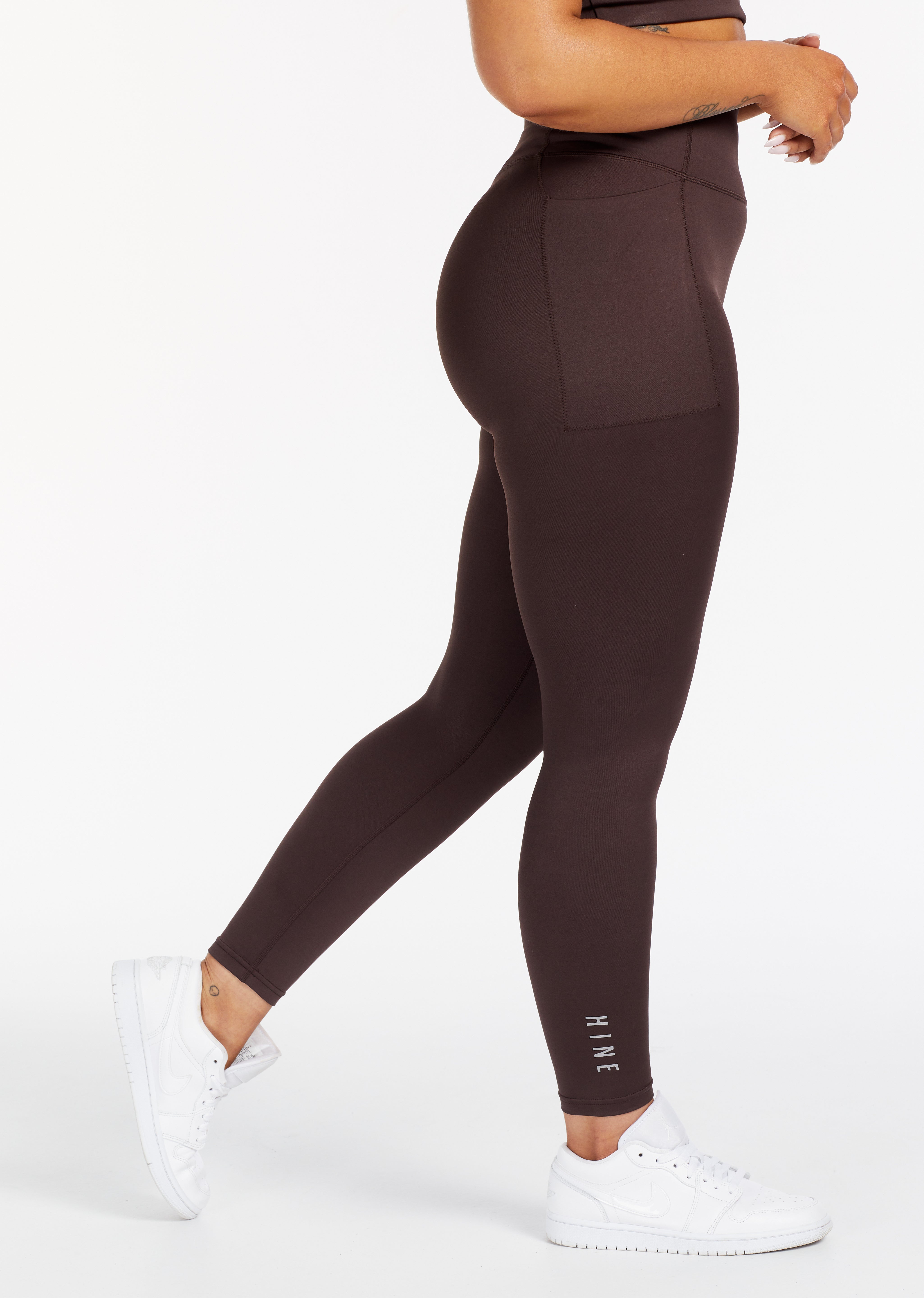HYBRID FULL LENGTH LEGGINGS ESPRESSO