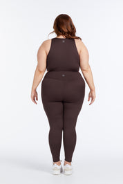 HYBRID FULL LENGTH LEGGINGS ESPRESSO