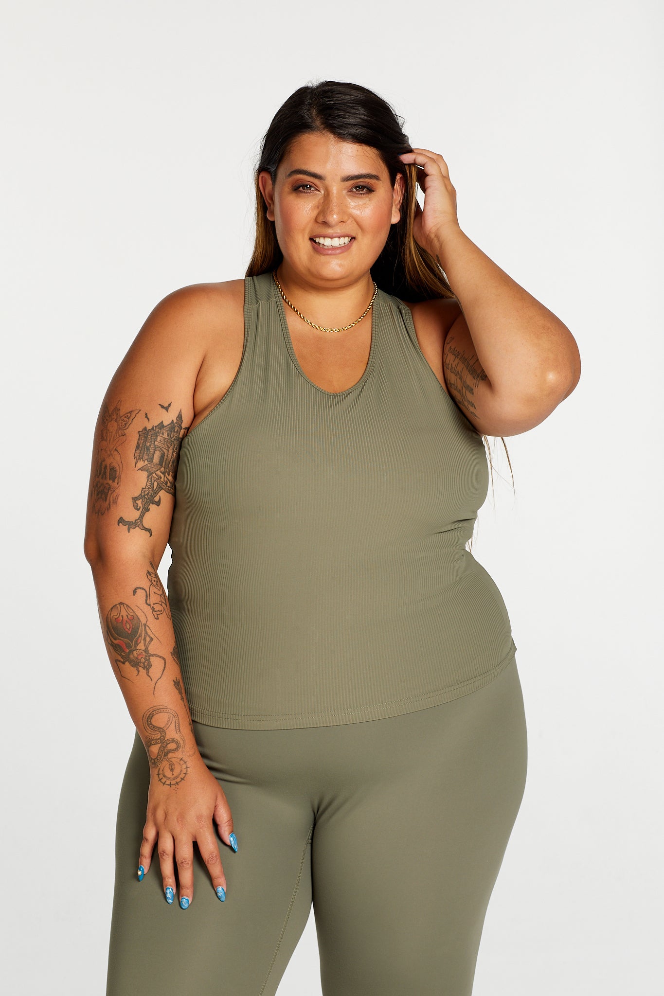 RIB RACERBACK SINGLET SAGE