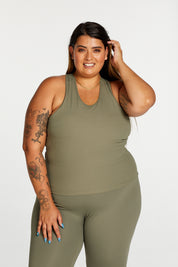 RIB RACERBACK SINGLET SAGE