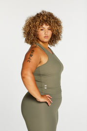 RIB RACERBACK SINGLET SAGE