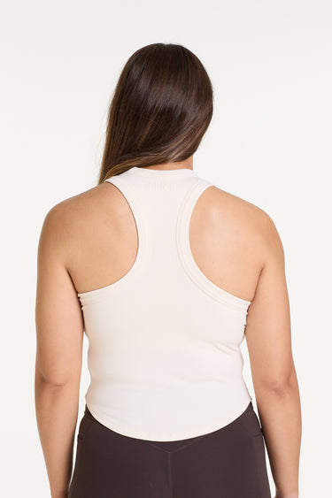 CROP RIB SINGLET MILK