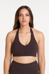 HALTER NECK BRA COCOA