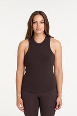 FULL LENGTH RIB SINGLET COCOA