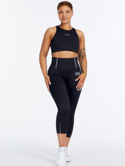 PERFORMANCE COMPRESSION 7/8 LEGGINGS ONYX