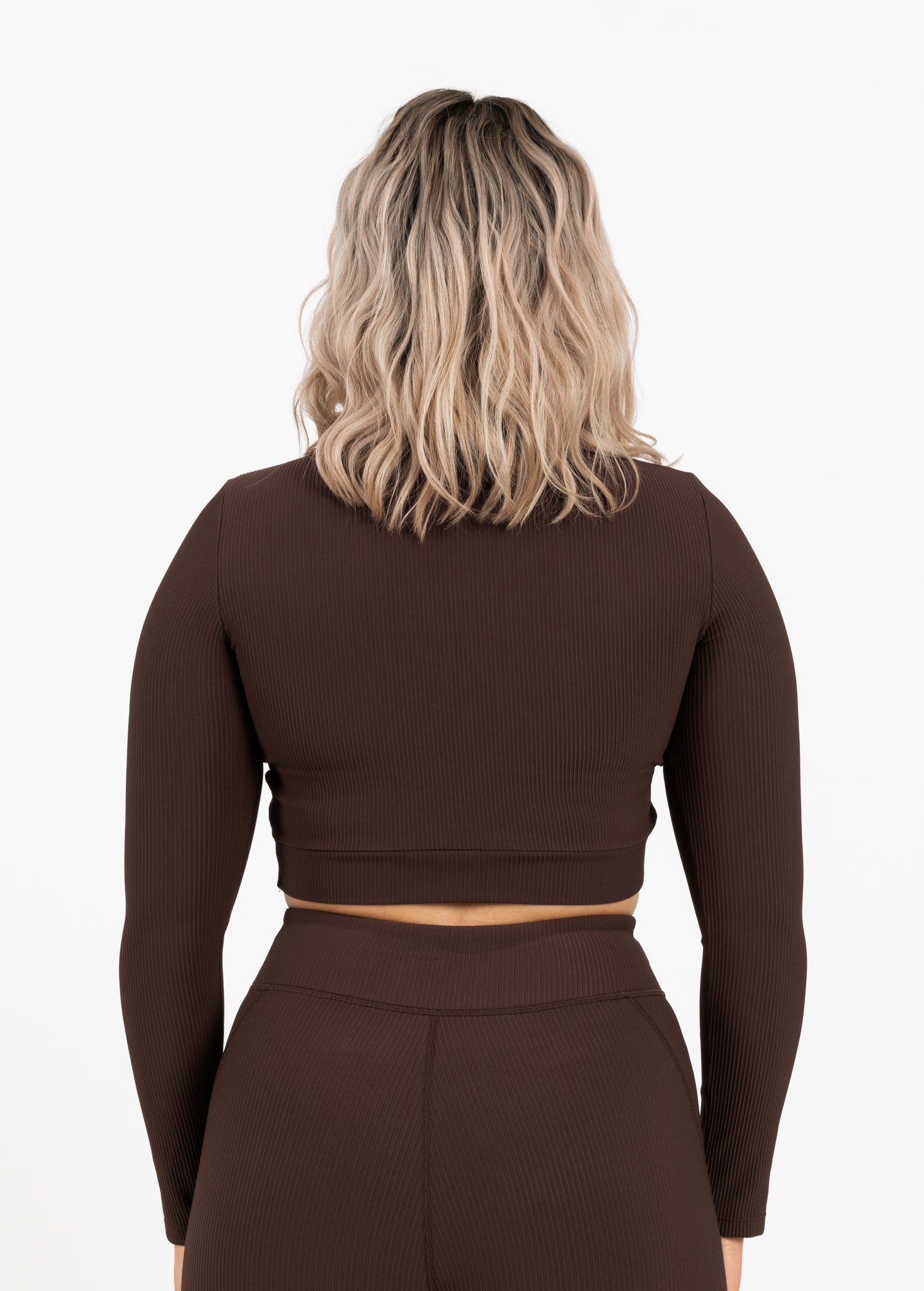 RECOVERY CROP LONG SLEEVE ESPRESSO