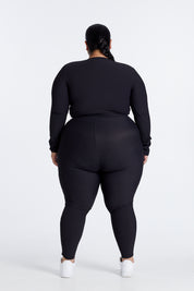 RECOVERY CROP LONG SLEEVE ONYX