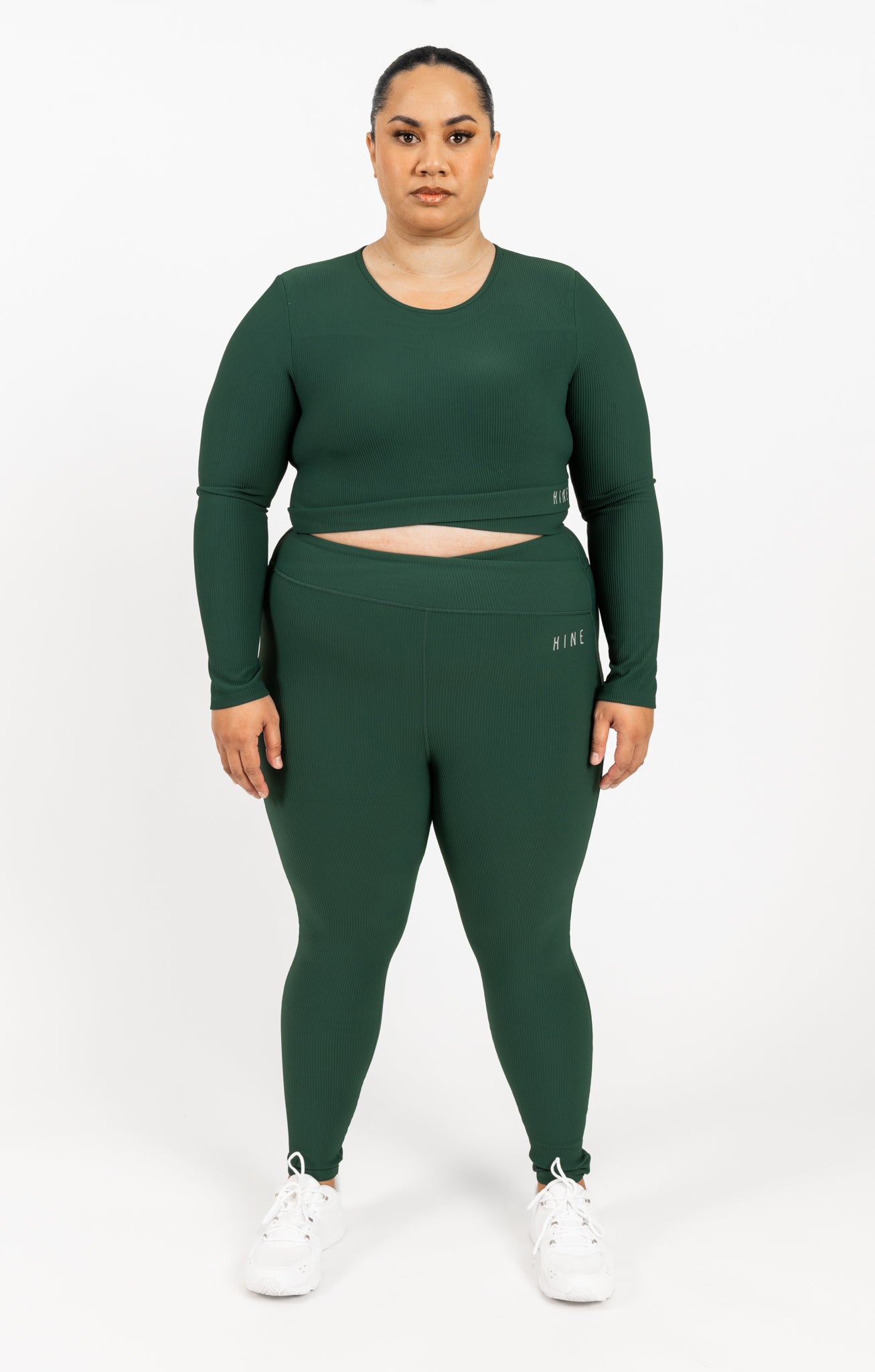 RECOVERY CROP LONG SLEEVE PINE