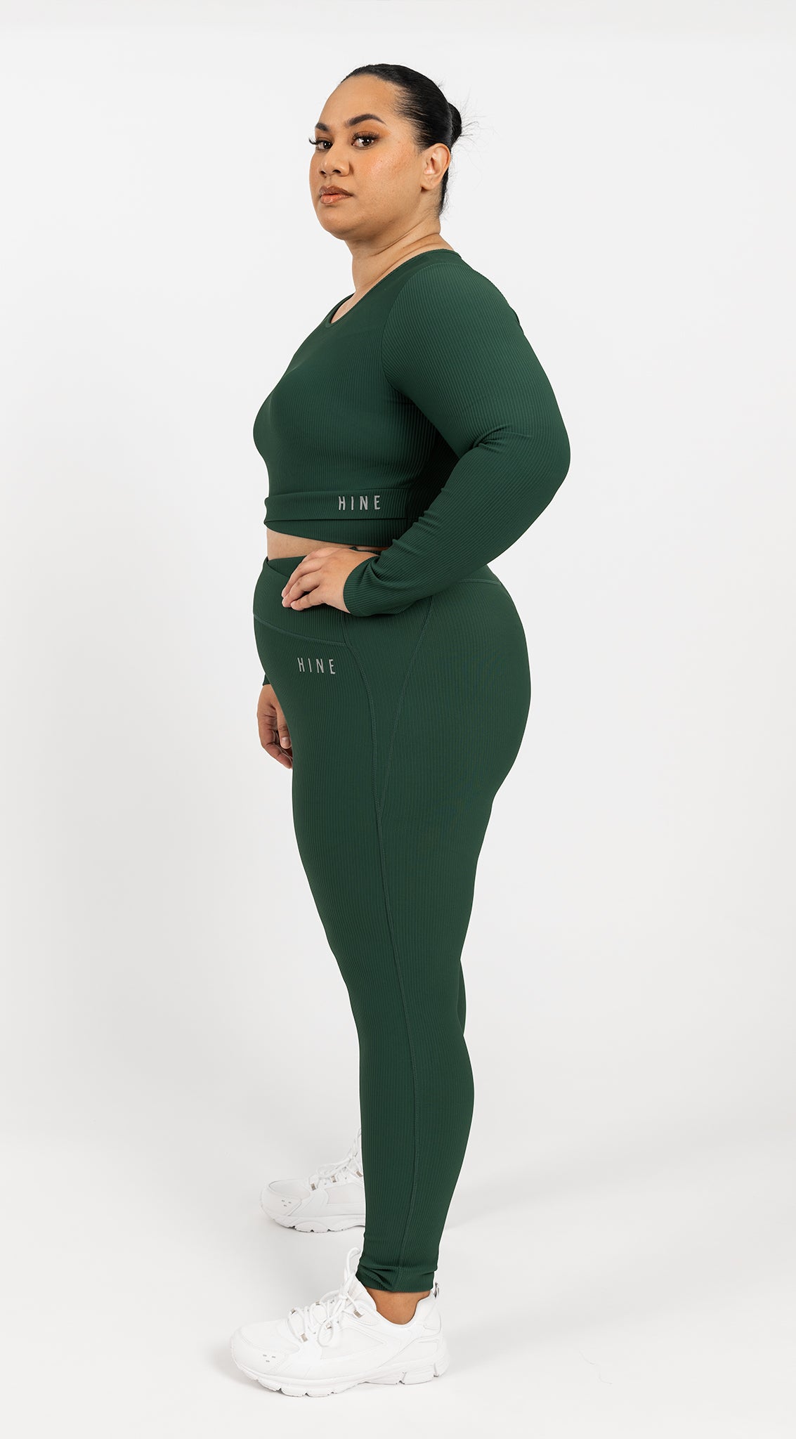 RECOVERY CROP LONG SLEEVE PINE