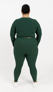 RECOVERY CROP LONG SLEEVE PINE