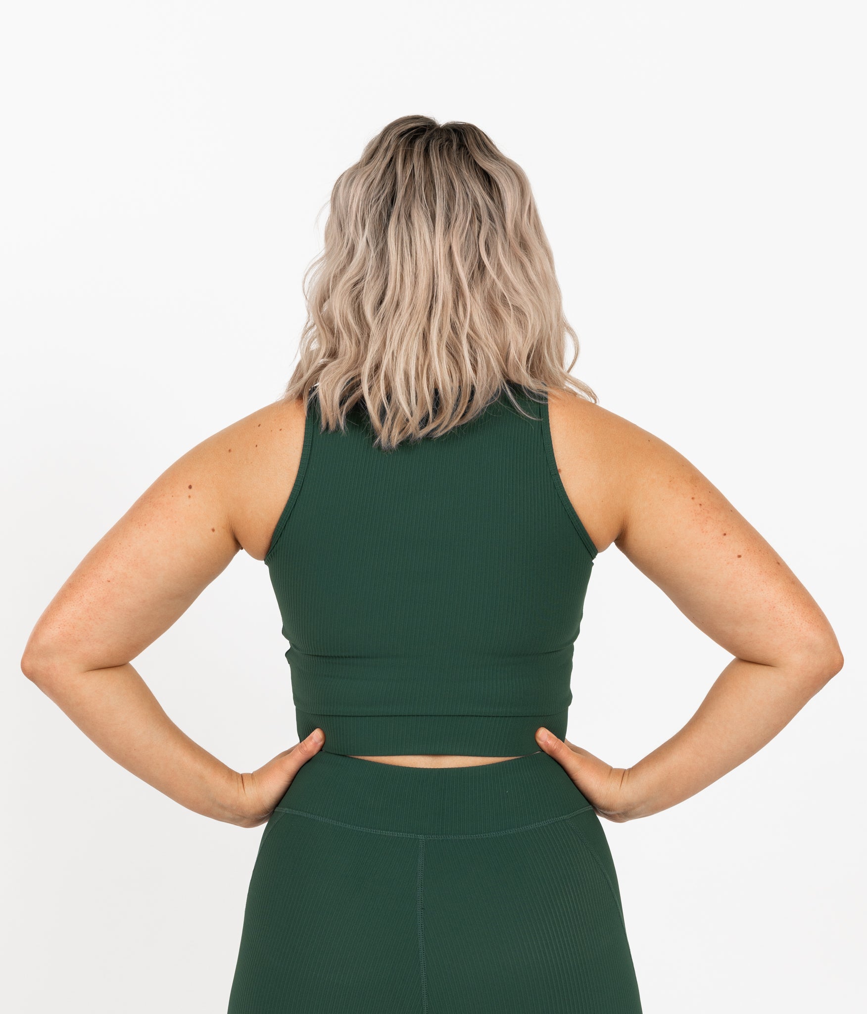 RECOVERY CROP TOP BRA PINE