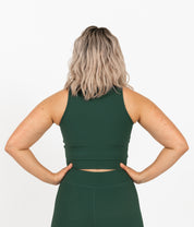 RECOVERY CROP TOP BRA PINE