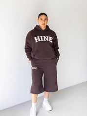 HINE PATCH HOODIE COCOA