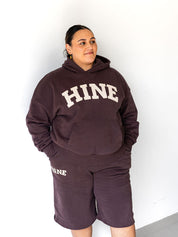 HINE PATCH HOODIE COCOA