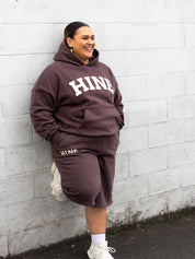 HINE PATCH HOODIE COCOA