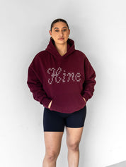 TE MUKA HERE TĀNGATA HOODIE BURGUNDY (LIMITED EDITION)