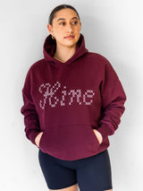 TE MUKA HERE TĀNGATA HOODIE BURGUNDY (LIMITED EDITION)