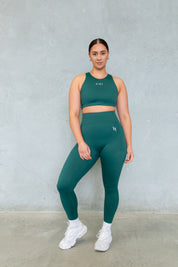 HYBRID FULL LENGTH LEGGING FOREST GREEN