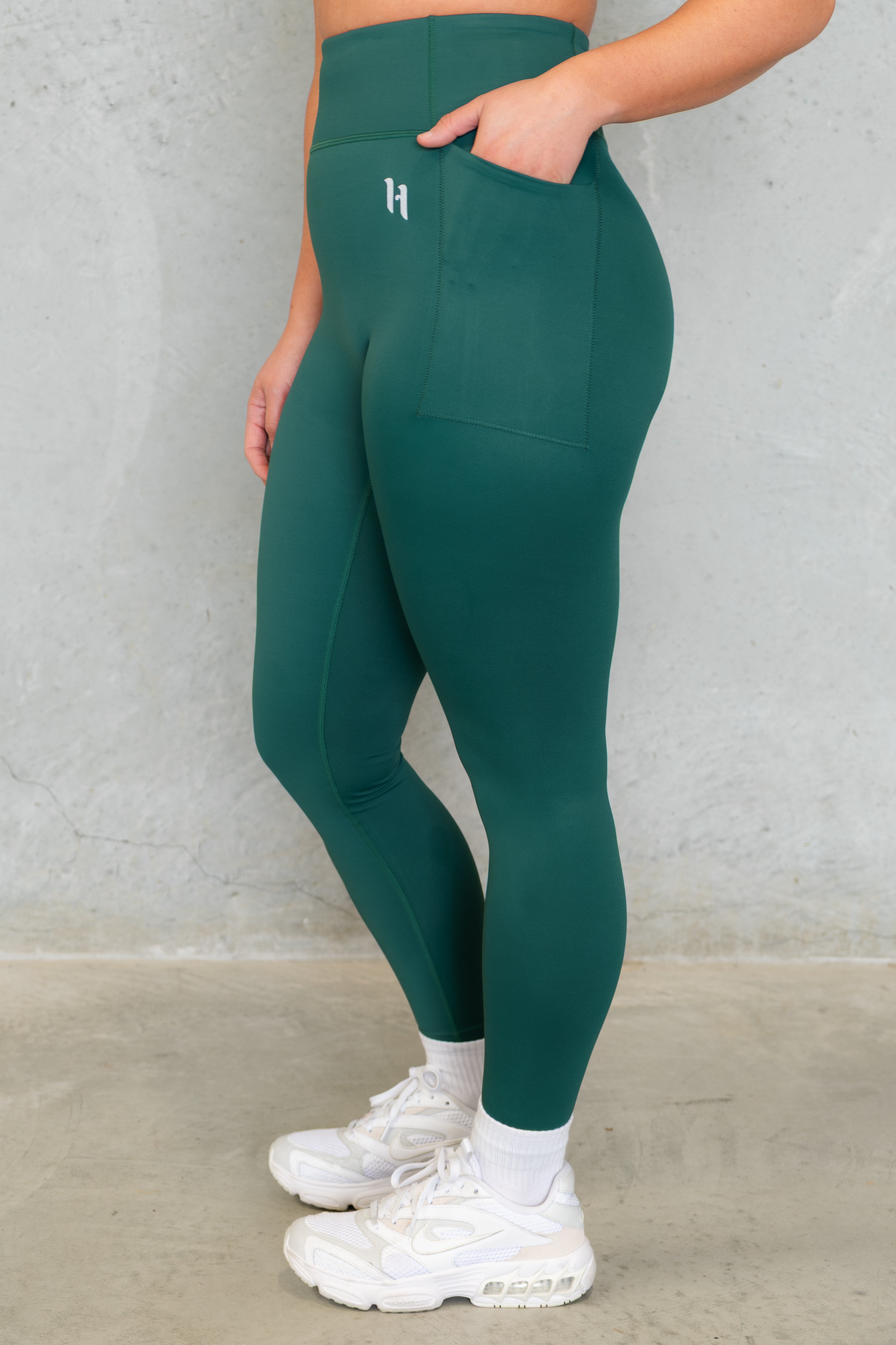 HYBRID FULL LENGTH LEGGING FOREST GREEN