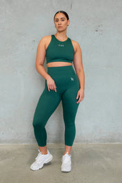 HYBRID 7/8 LEGGINGS FOREST GREEN