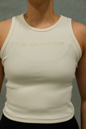 SUMMER SIGNATURE CROP TANK CREAM