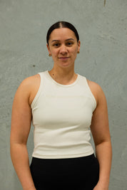 SUMMER SIGNATURE CROP TANK CREAM