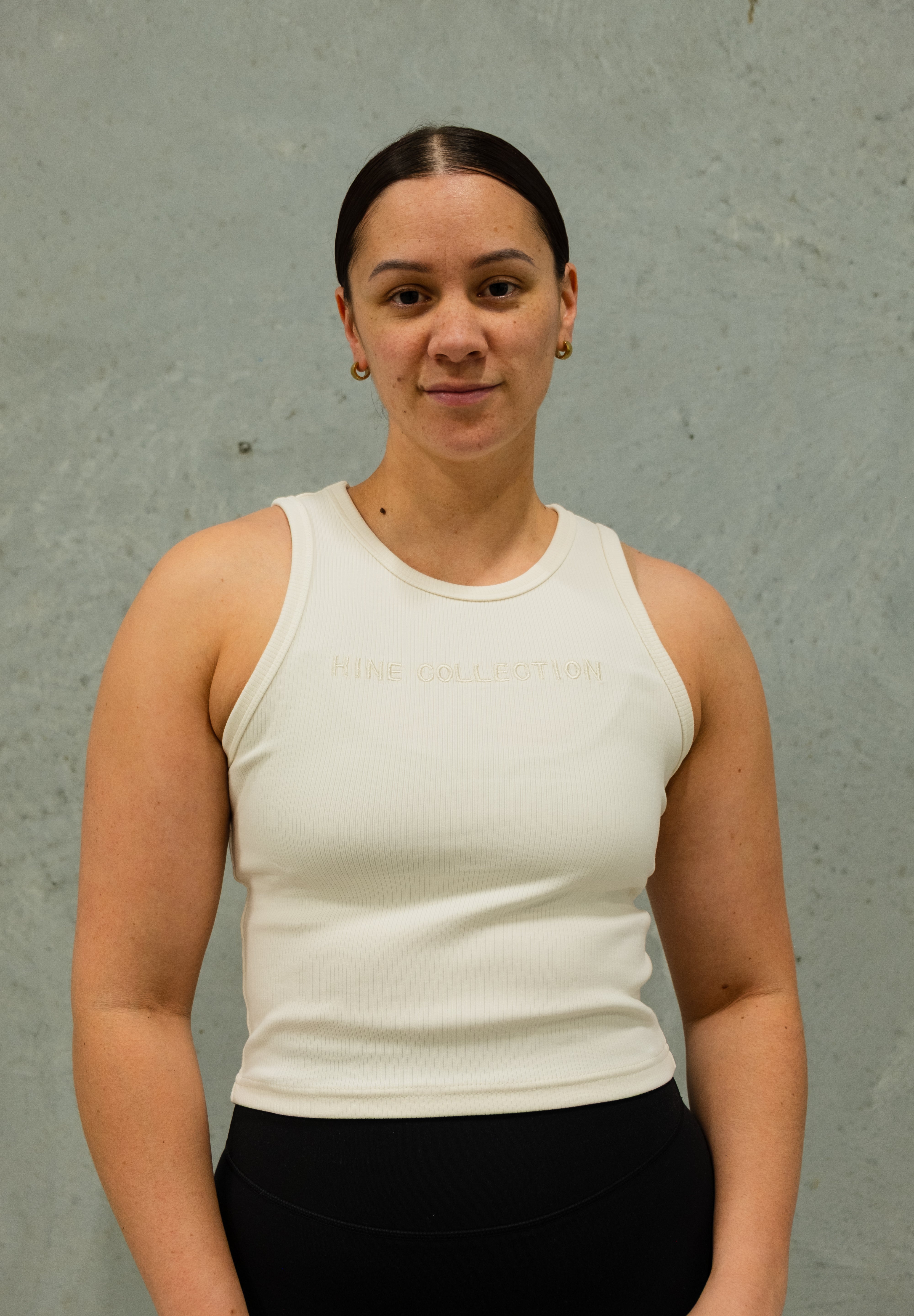 SUMMER SIGNATURE CROP TANK CREAM