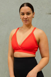 SUMMER ACTIVE BRA HIBISCUS