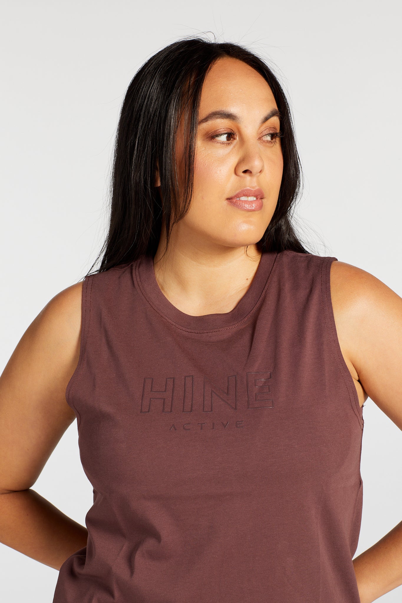 SIGNATURE MUSCLE SINGLET DEEP MAUVE