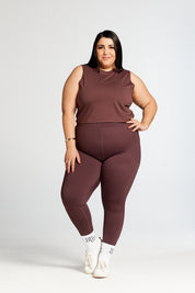 SIGNATURE CROP MUSCLE SINGLET DEEP MAUVE