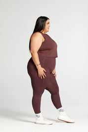 SIGNATURE CROP MUSCLE SINGLET DEEP MAUVE