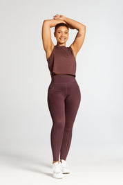 SIGNATURE CROP MUSCLE SINGLET DEEP MAUVE