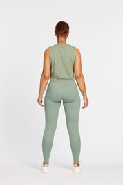 SIGNATURE CROP MUSCLE SINGLET SEA GREEN